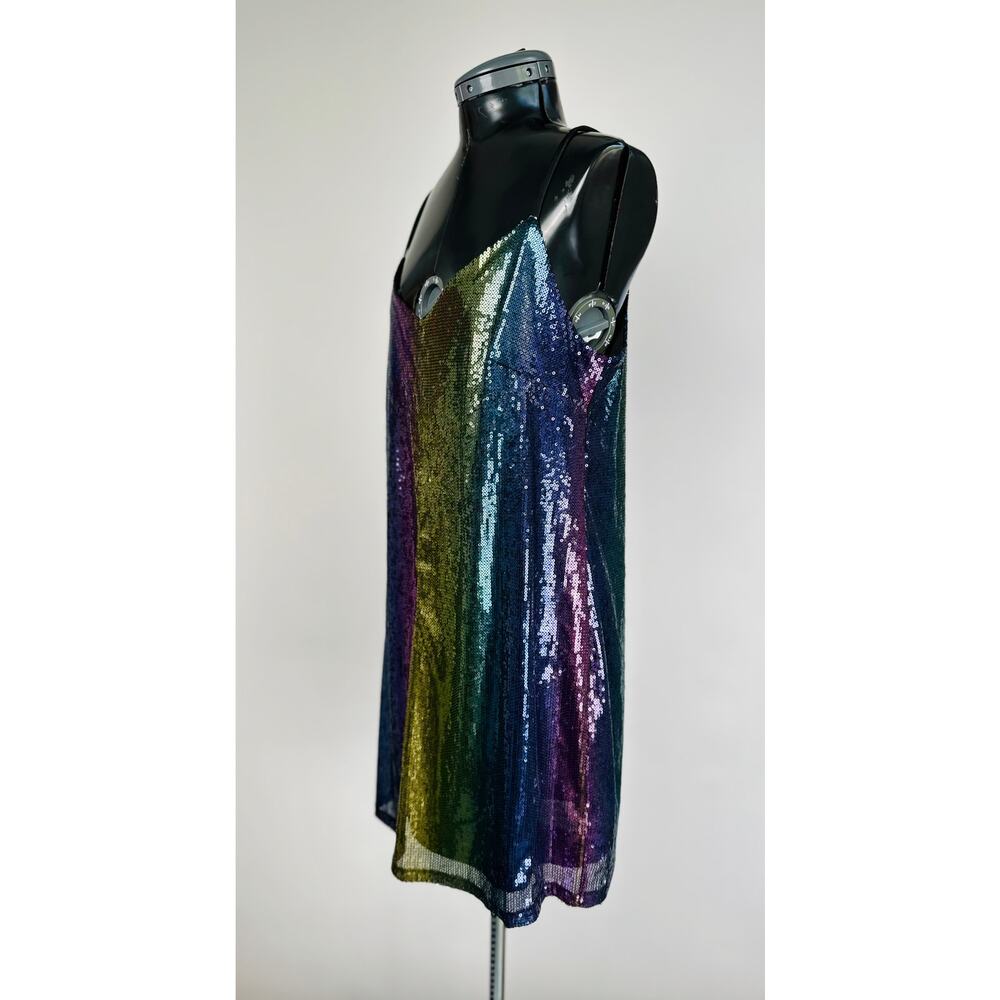 Wild Fable Rainbow Sequin Multicolor Mini Dress Women’s Med